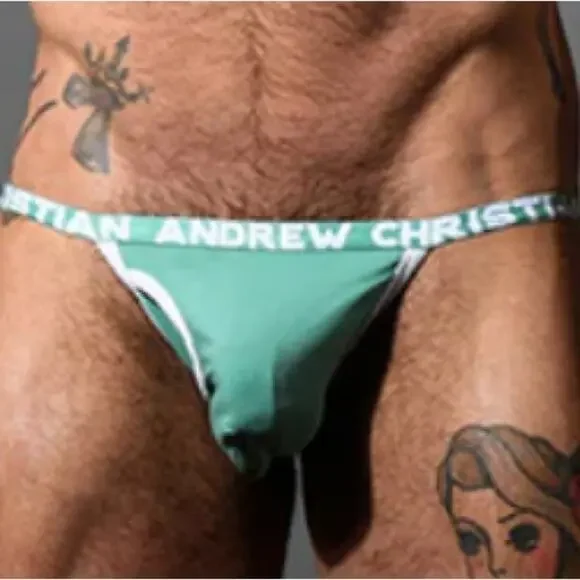 Andrew Christian Fly Jock Sage Green Medium - Picture 8 of 9